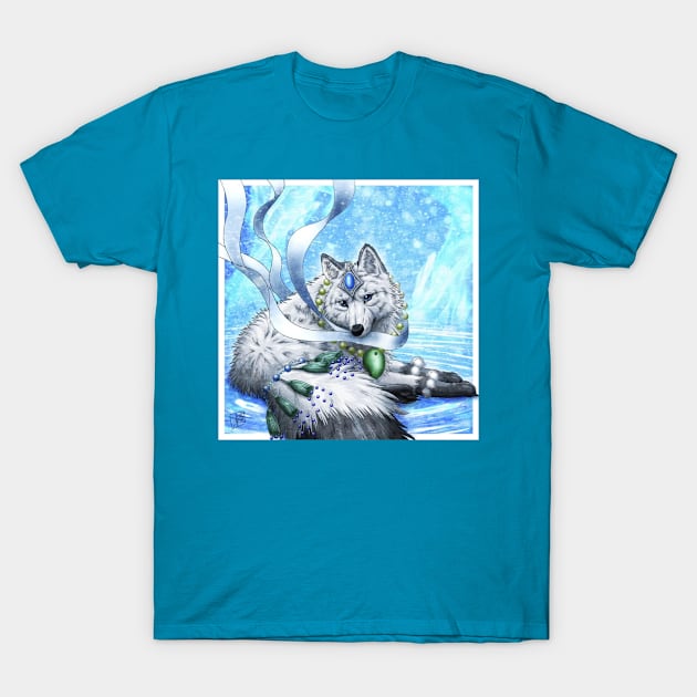 Snowy Ice Wolf Shirt T-Shirt by CattyLPS